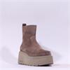 Marco Moreo Vale Stud Detail Wedge Boot - Taupe Suede